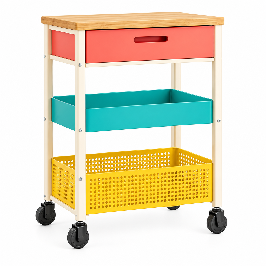 valerinna Colorblock Kitchen Storage Cart — Product image 4