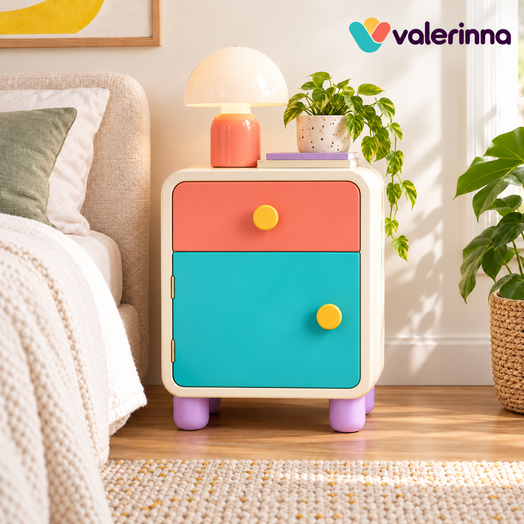 valerinna Colorblock Drawer & Door Nightstand — Product image 1