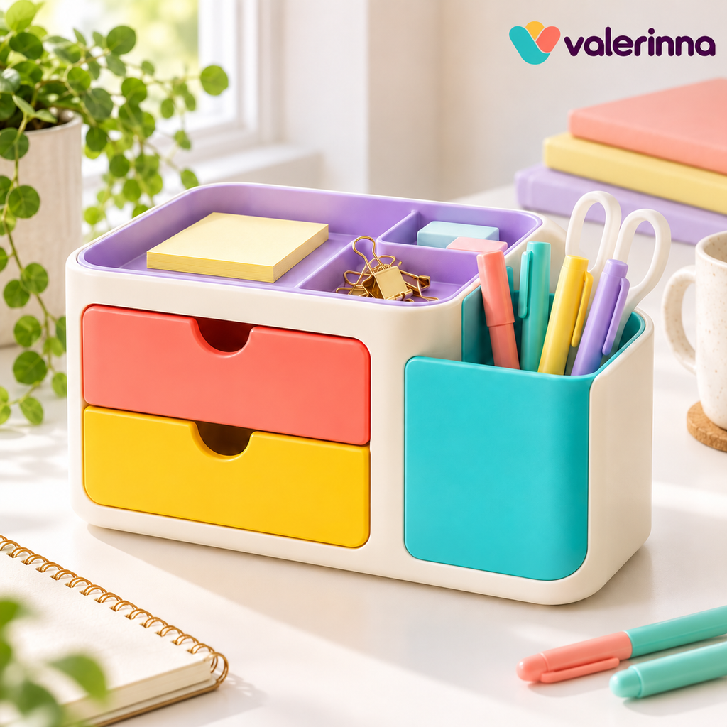 valerinna Colorful 2-Drawer Desktop Organizer with Pen Holder — Product image 1