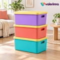valerinna Colorful Stackable Storage Bins with Lids – Set of 3 — Product image 1