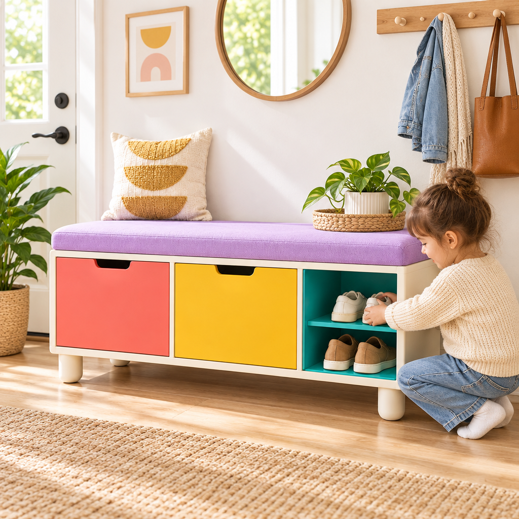 valerinna Colorblock Shoe Storage Bench — Product image 2