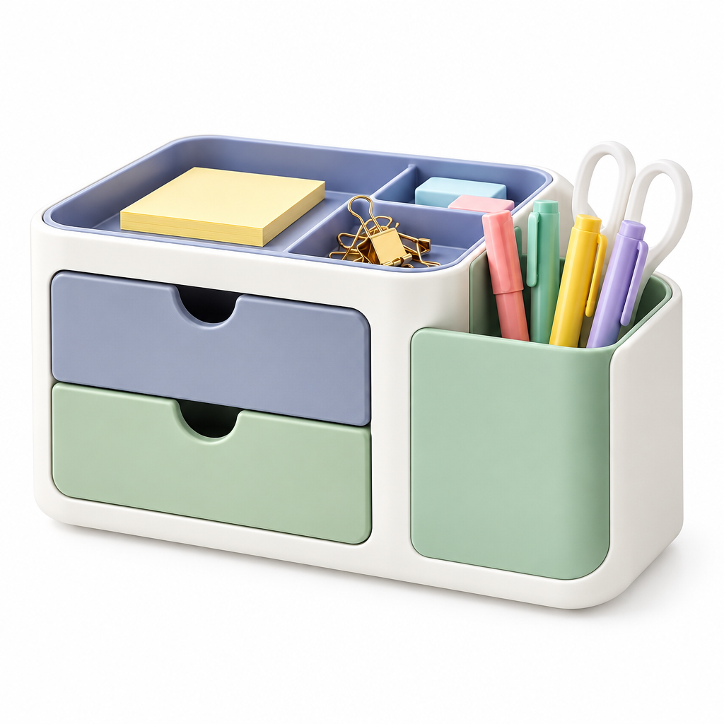 valerinna Colorful 2-Drawer Desktop Organizer with Pen Holder — Product image 4