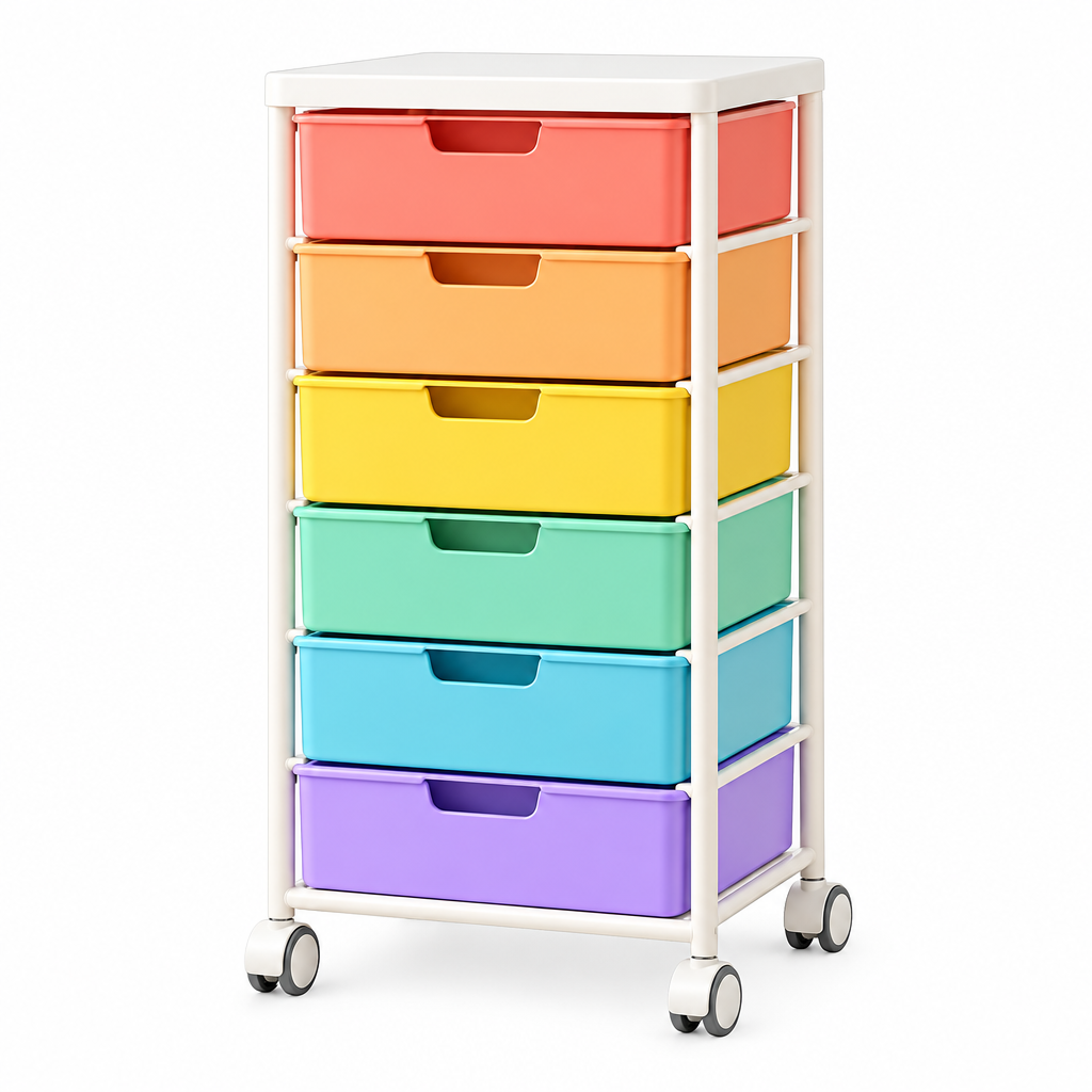 valerinna Colorblock 6-Drawer Organizer Cart — Product image 4