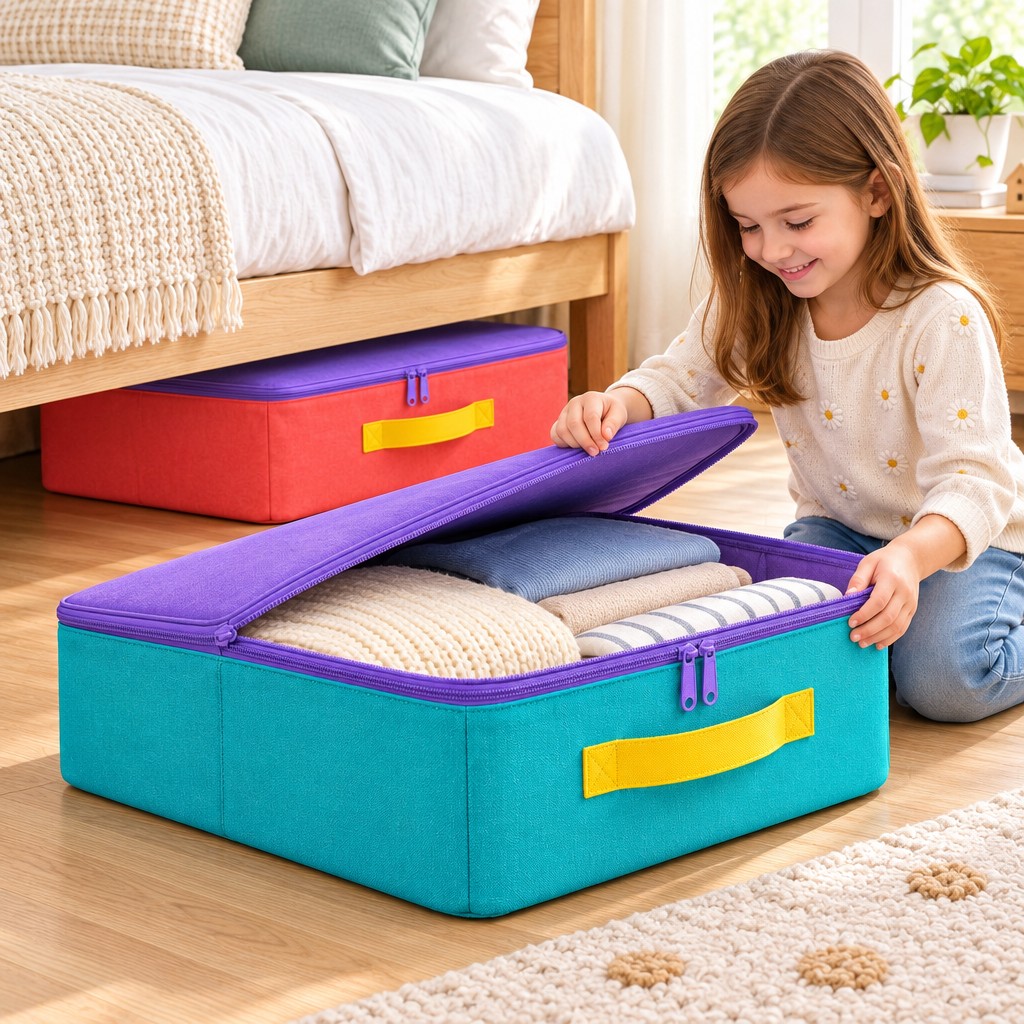 valerinna Colorful Zippered Underbed Storage Bags – Set of 2 — Product image 2