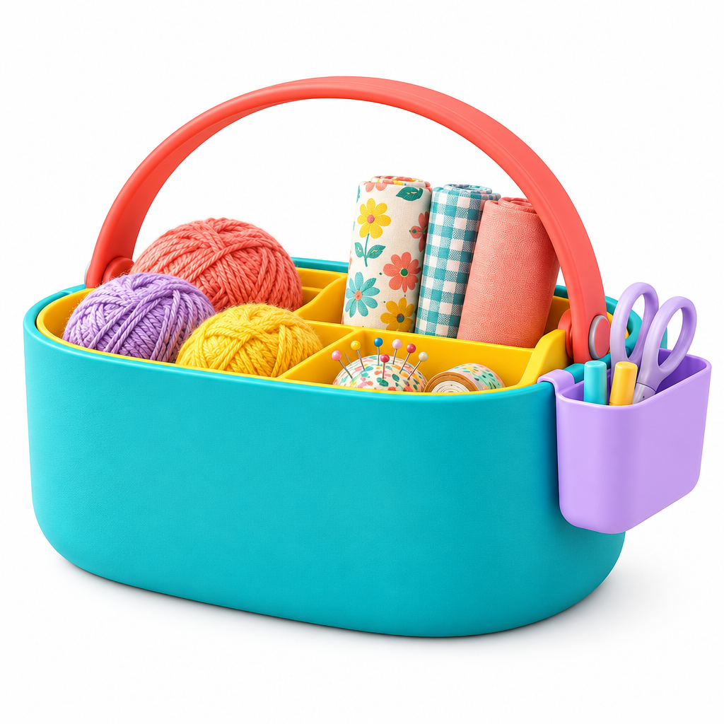 valerinna Colorful Divided Storage Caddy with Carry Handle — Product image 4