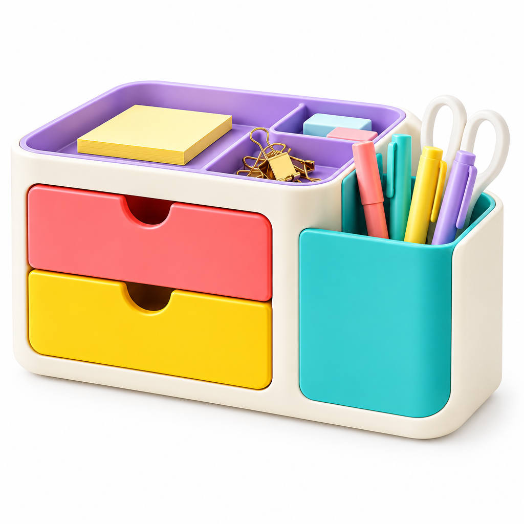 valerinna Colorful 2-Drawer Desktop Organizer with Pen Holder — Product image 5
