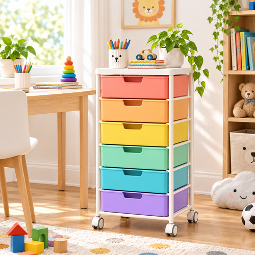 valerinna Colorblock 6-Drawer Organizer Cart — Product image 2
