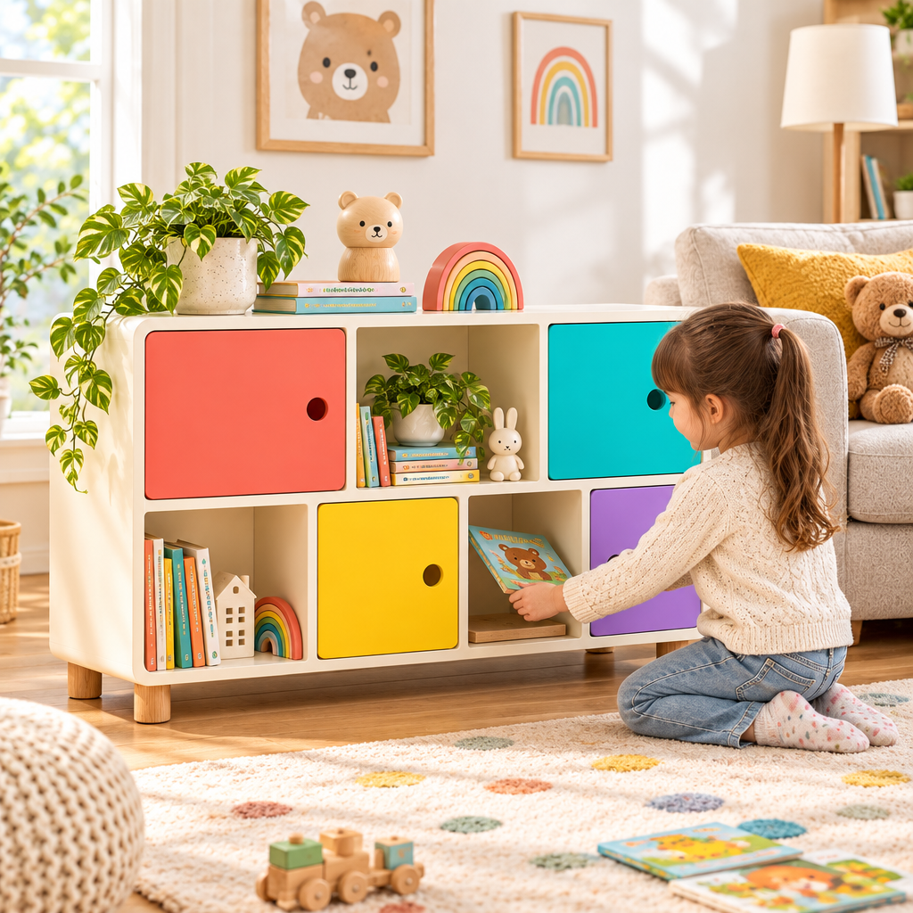 valerinna Colorblock Cubby Storage Cabinet — Product image 2