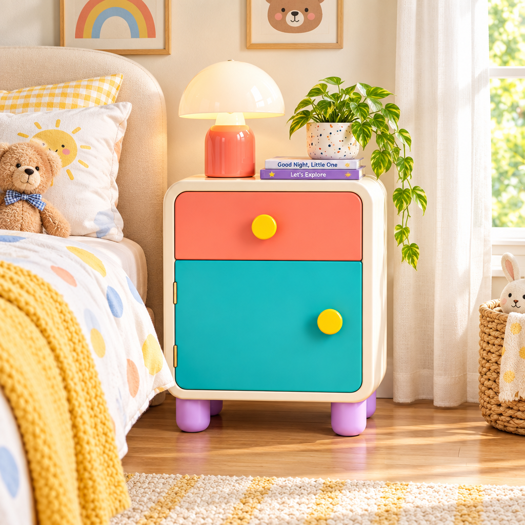valerinna Colorblock Drawer & Door Nightstand — Product image 2