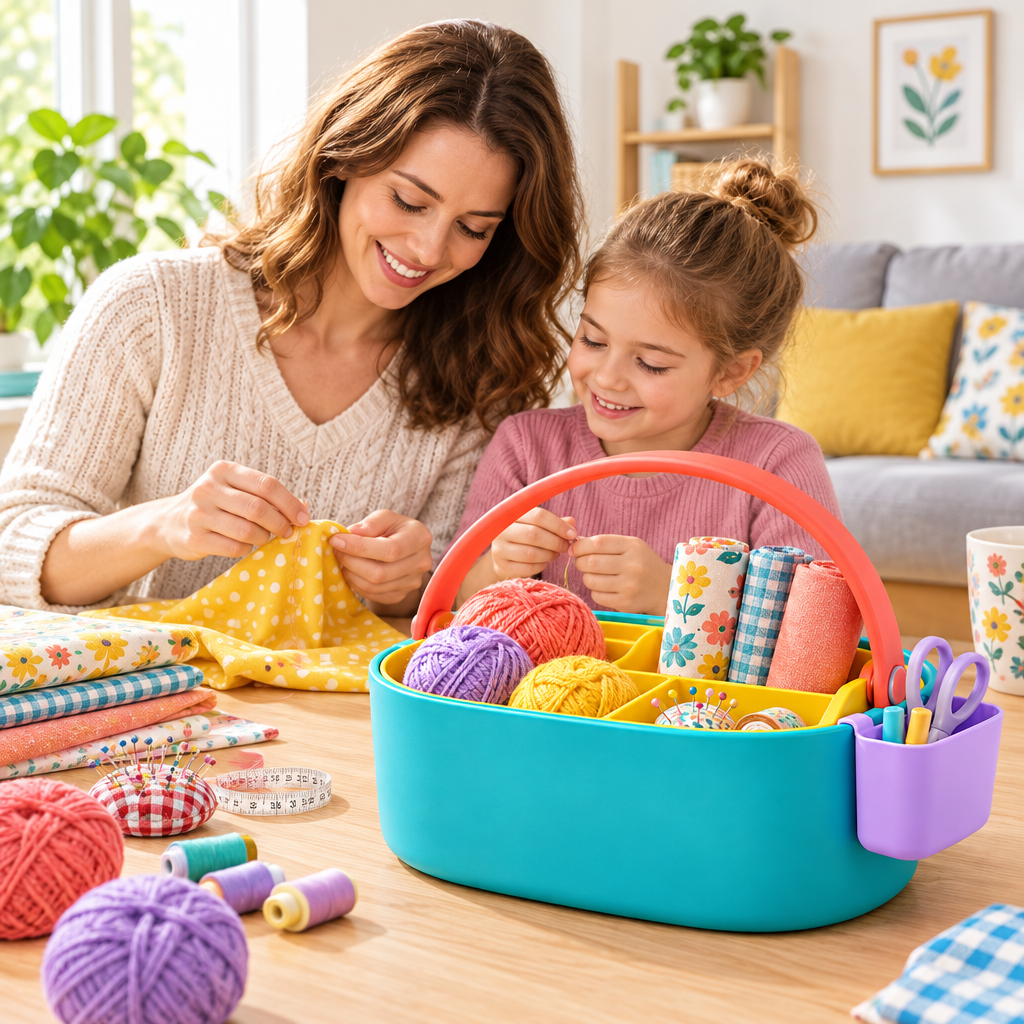 valerinna Colorful Divided Storage Caddy with Carry Handle — Product image 2