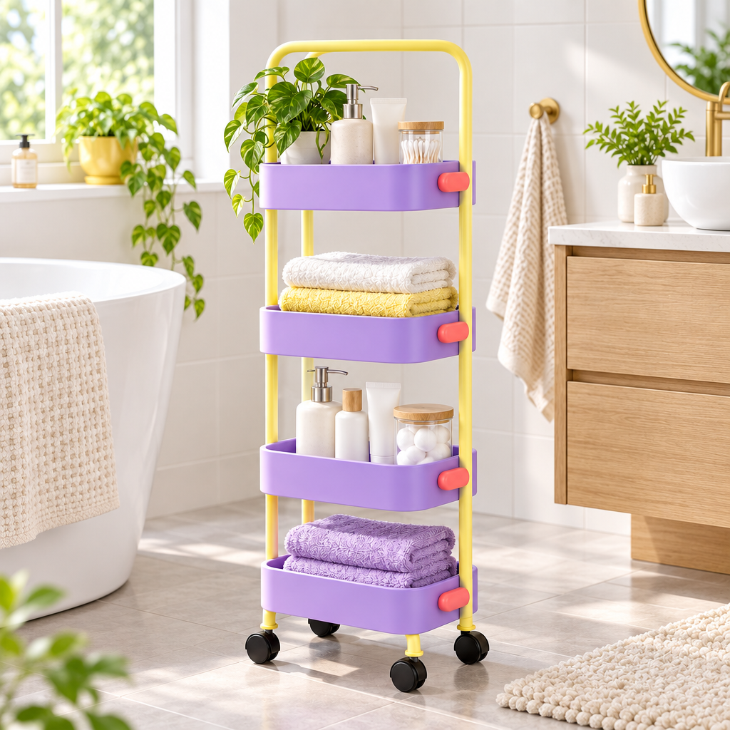 valerinna Slim 4-Tier Bathroom Storage Cart — Product image 2