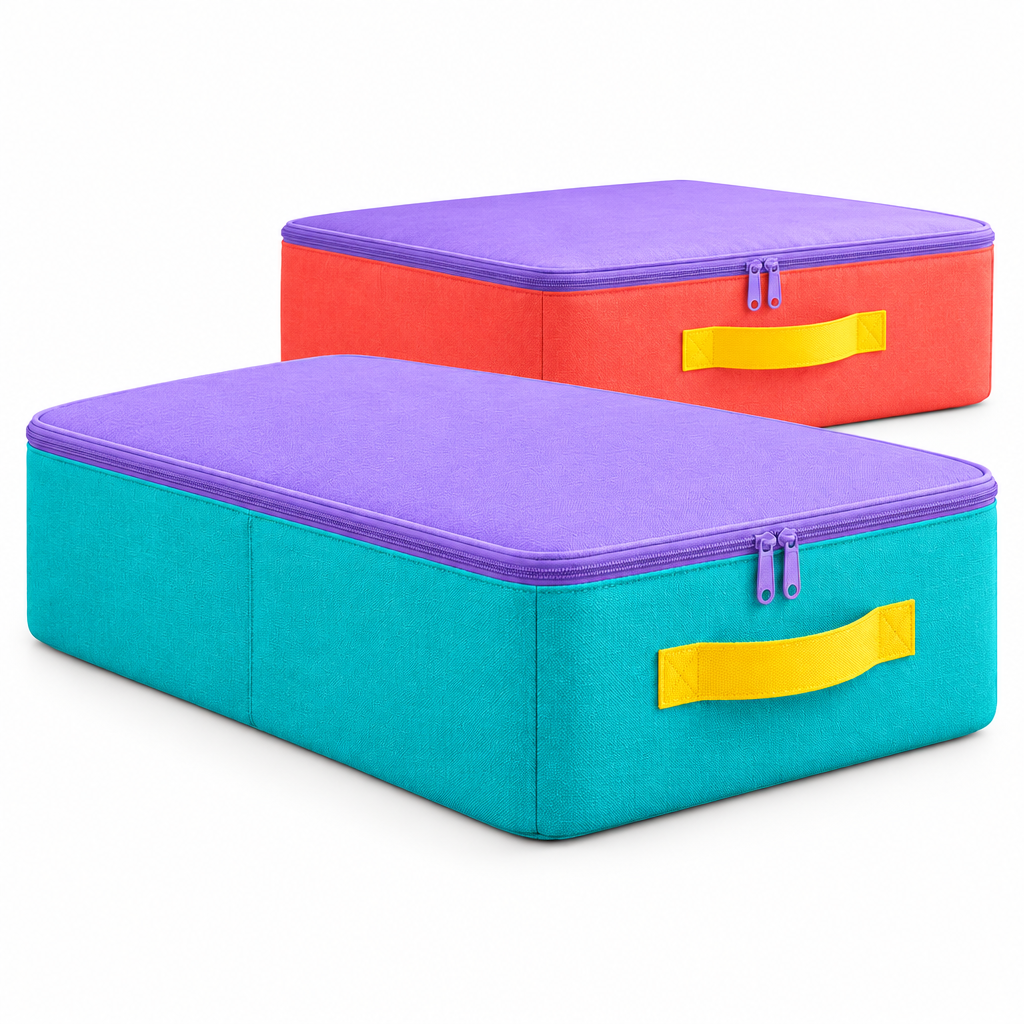 valerinna Colorful Zippered Underbed Storage Bags – Set of 2 — Product image 4